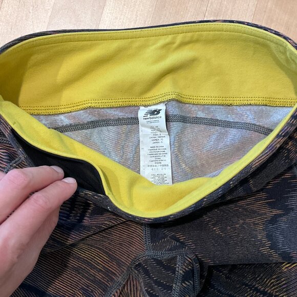 New Balance Premium Performance Printed Running Tights XS Digital Moire Tiger - Picture 5 of 8